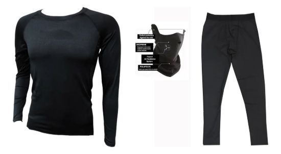 Imagen de Set Kit Termico Remera + Calza  Negro Lisa L