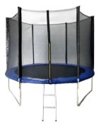 Imagen de Cama Elastica Con Red + Escalera 2.44 Mts Excelente Calidad Negro Azul