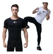 Imagen de Remera Termica Corta Hombre Mujer Deportes Entrenamiento Blanco Lycra Xl