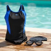 Imagen de Malla Natacion Piscina Lycra Forrada Anti Cloro + Accesorios