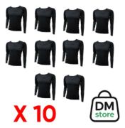 Imagen de Camiseta Térmica Larga Lycra Knex Sport X 10 Unidades Negro Xxl