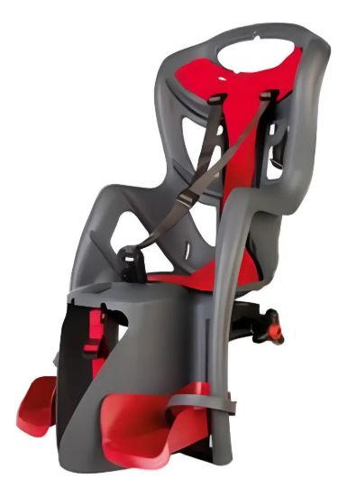 Imagen de Silla Trasera Pepe Clamp Portabebe / Fijación A La Parrilla Gris Y Rojo