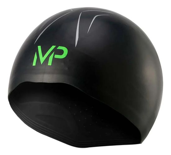 Imagen de Gorra Natación Silicona Mp Profesional Con Estuche Negro Lisa S