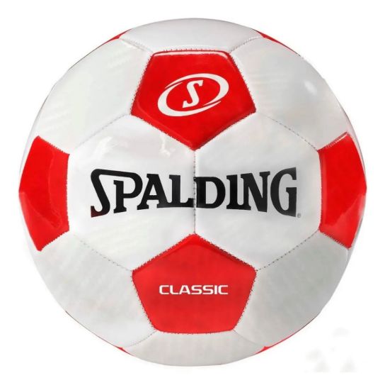 Imagen de Pelota Futbol Spalding Profesional Numero 5 Classic Soccer Color Blanco/rojo