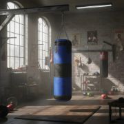 Imagen de Kit Boxeo Completo 14kg Bolsa Guantes Vendas Bucal Color Azul