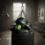 Imagen de Kit Boxeo Completo 14kg Bolsa Guantes Vendas Bucal Color Azul
