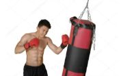 Imagen de Kit Boxeo Completo 14kg Bolsa Guantes Vendas Bucal Color Azul