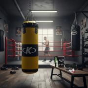 Imagen de Kit Boxeo Completo 14kg Bolsa Guantes Vendas Bucal Color Amarillo