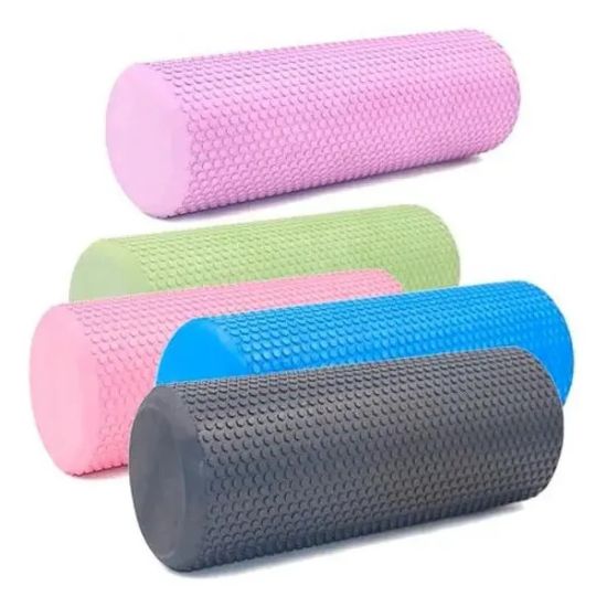 Imagen de Rolo Sensitvo Macizo 45 Cm De Goma Eva Yoga Pilates Gris