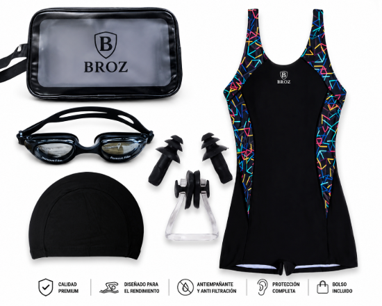 Imagen de Malla Natacion Enterito Para Dama Piscina + Accesorios Broz