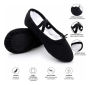 Imagen de Zapatilla Ballet Lona Media Punta