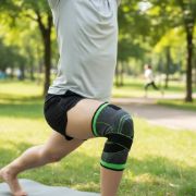 Imagen de Rodillera Ajustable Deportiva Elástica Compresora Con Strap Negro L