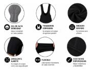 Imagen de Pack X2 Calza Ciclismo Con Tiradores Gel Acolchada Hombre Negro Lisa S