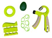 Imagen de Set Kit Ejercitador De Mano Dedos Antebrazo Grip 4 Piezas Verde