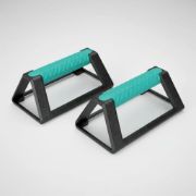 Imagen de Barra Para Flexiones Push Up Calistenia Fitnes - Par Negro-celeste