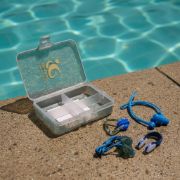 Imagen de Kit De Natación Premium 4 Accesorios Con Estuche Organizador Blanco