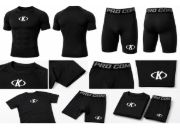 Imagen de Set Kit Termico Remera + Calza Corta Negro Lisa L