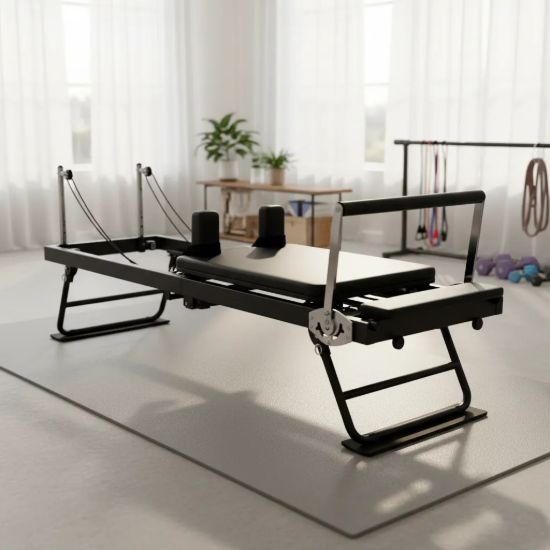 Imagen de Cama Plegable Pilates Yoga Reformer Entrenamiento Completo Negro
