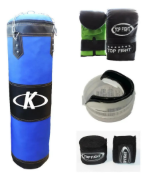 Imagen de Kit Boxeo Bolsa+guantes+vendas+bucal