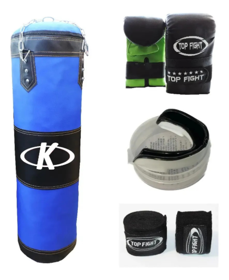 Imagen de Kit Boxeo Bolsa+guantes+vendas+bucal