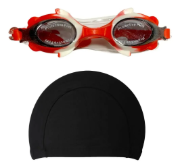 Imagen de Lente Natacion Silicona De Niño + Gorra Piscina Lycra