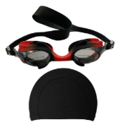 Imagen de Lente Natacion Silicona De Niño + Gorra Piscina Lycra