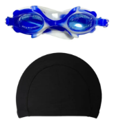 Imagen de Lente Natacion Silicona De Niño + Gorra Piscina Lycra