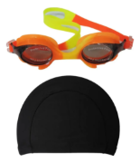 Imagen de Lente Natacion Silicona De Niño + Gorra Piscina Lycra