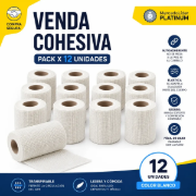 Imagen de Venda Semi Elastica Adhesiva Pack 12 Tipo Coban