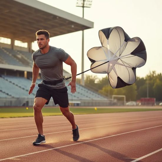 Imagen de Paracaídas De Entrenamiento Fitness Futbol Velocidad Negro