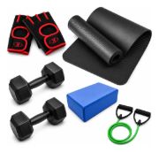 Imagen de Kit Set De Entrenamiento Fitness Ejercicio N15 Negro