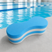 Imagen de Pull Buoy Natacion Celeste Y Blanco