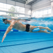 Imagen de Pull Buoy Natacion Celeste Y Blanco