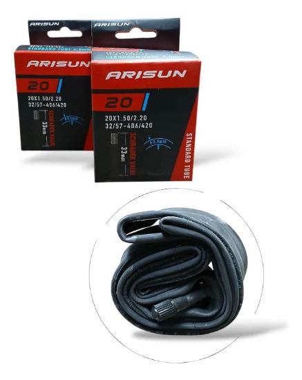 Imagen de Camara Bicicleta Arisun 20 X 1.50/2.2 A/v 33mm - Par Schrader Negro