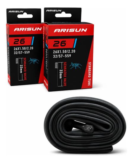 Imagen de Camara Bicicleta Arisun 26 X 1.5/2.2 A/v 33mm - Par Schrader Negro
