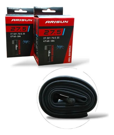 Imagen de Camara Bicicleta Arisun 27.5 X 1.75/2.35 V/m 48 Mm - Par Schrader Negro