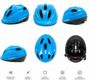 Imagen de Casco Super Seguro Bicicleta Para Niño Celeste M
